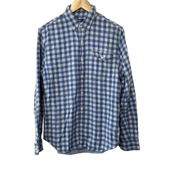 Vineyard Vines Crosby Shirt Cotton Blue & White Check Print Button Down Shirt M - Picture 1 of 8